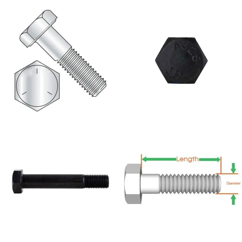 

Оцинкованные шестигранные болты с частичной резьбой, класс 5, 3/8-16 x 3 3/4, 50 шт., резьба UNC, прочные крепежные детали