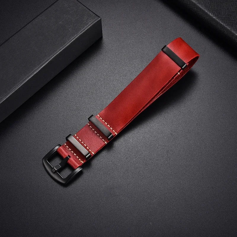 Genuine Leather Watch Strap 18mm 20mm 22mm 24mm Wrist Watch Band Watchbands Watch Adjustment Replacement Accessories