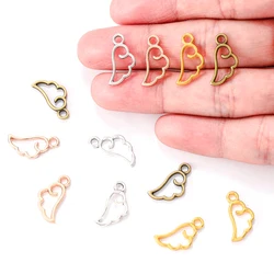 50pcs 4 colors Angel wings Charms Pendants for Jewelry Making DIY Handmade 18*8mm D434