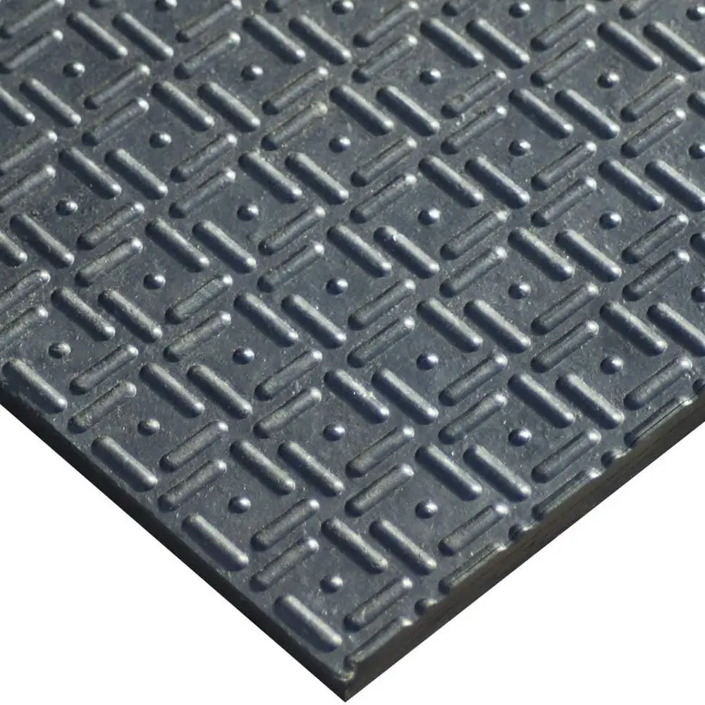 Tapete resistente Tooth II, preto, 1/2 polegada x 4 x 6 pés