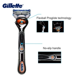 Original Gillette Fusion 5 Razor Power Proglide Shaver Man Manual Shaver Flexball Beard Precision Clean Safety Straight Shaving