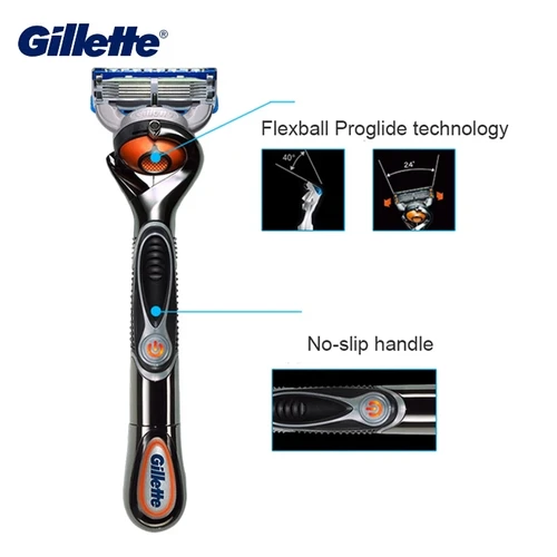 Imagen 1 del producto Original Gillette Fusion 5 maquinilla de afeitar Power Proglide afeitadora hombre Manual afeitadora Flexball barba precisión limpieza seguridad afeitado recto