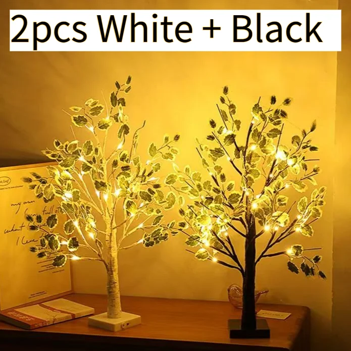 1/2Pcs Led Lamp Tree Indoor Decoration Lighting Ambiance Lights for Layout Nordic Living Room Hotel Villa Art Decor Bedroom