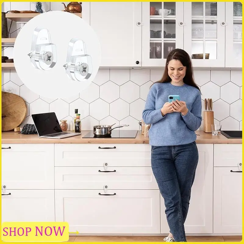 Especial 25 Pack Mirror Mounting Clips Kit, Round Mirror Hangers For Wall Glass Retainer Clips Kit Clear Mirror Mounting Clips