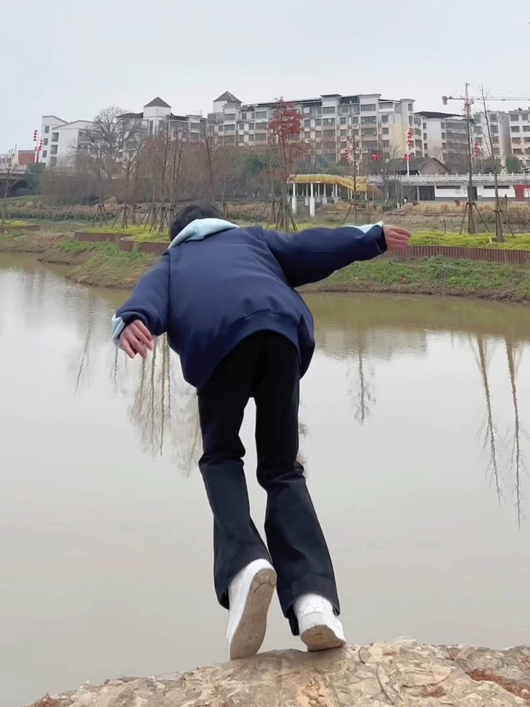 

Trendy Cleanfit Slim Fit High Waist Jeans for Men Straight Leg Long Pants Faionable Street Sle Youthful Wear Resistant