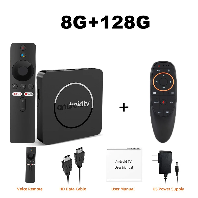 Q10 Android14 8K HDR10+ Smart TV Box Allwinner H313 128G Dual Wifi BT5.0 Set Top Box Mediaspeler met Google Voice Assistant