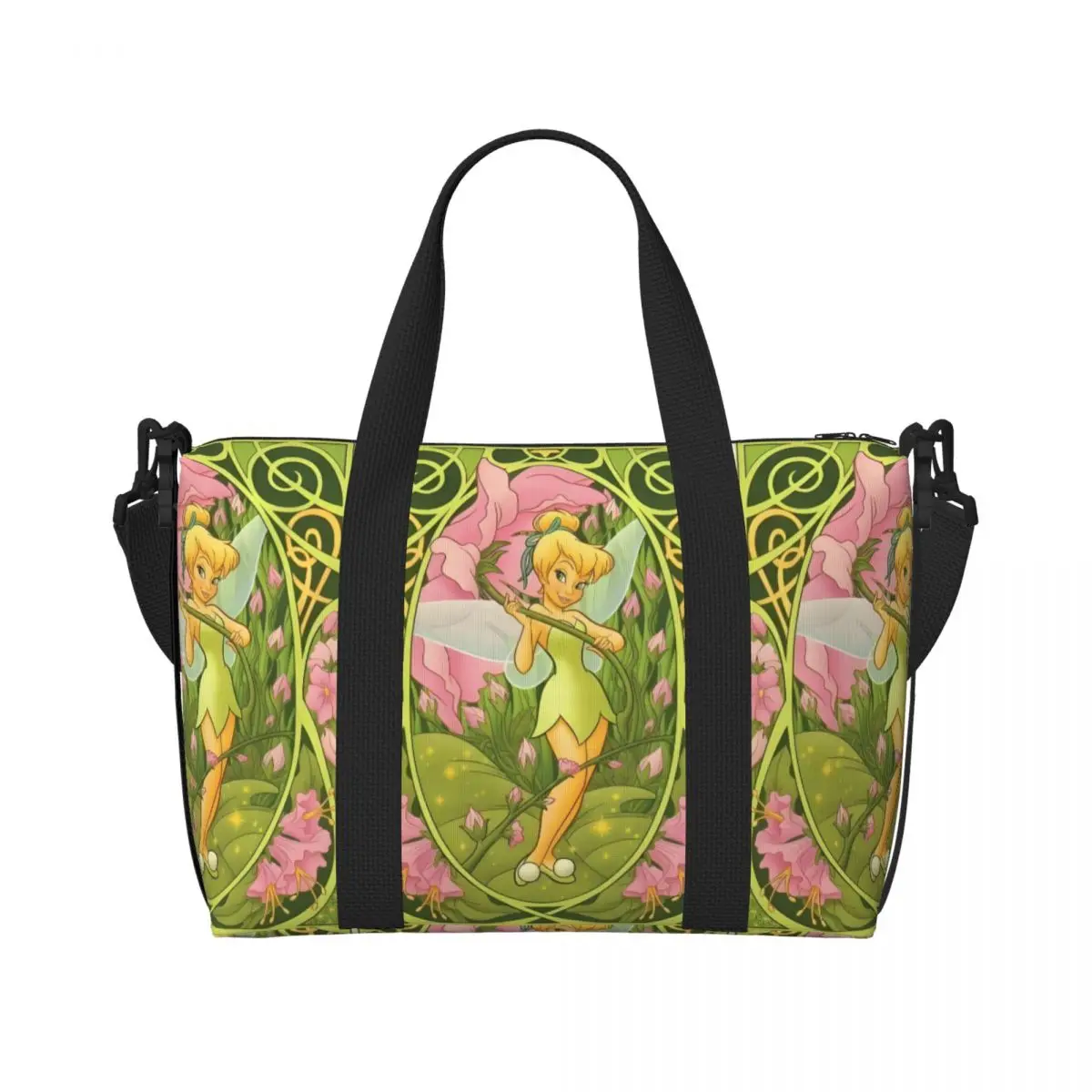 Custom T-Tinkeres Anime Bell Tote Bag Women Large Capacity Gym Beach Shoulder Travel Bag