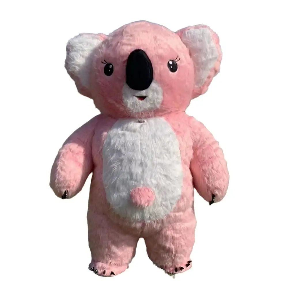 

Гигантский плюшевый розовый надувной костюм талисмана коалы, рождественские уличные наряды для вечеринок на Хэллоуин, меховой костюм для взрослых, карнавальные костюмы с животными