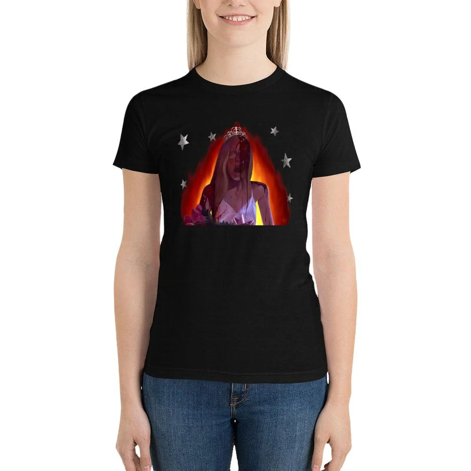 

Carrie 1976 T-Shirt female summer top t-shirts for Women graphic tees