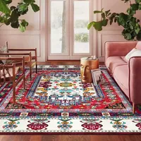 Bohemian Ethnic Flowers Camel Print Home Decor Carpet Retro Pakistani Style Living Room Floor Door Mat Bedroom Bedside Area Rugs