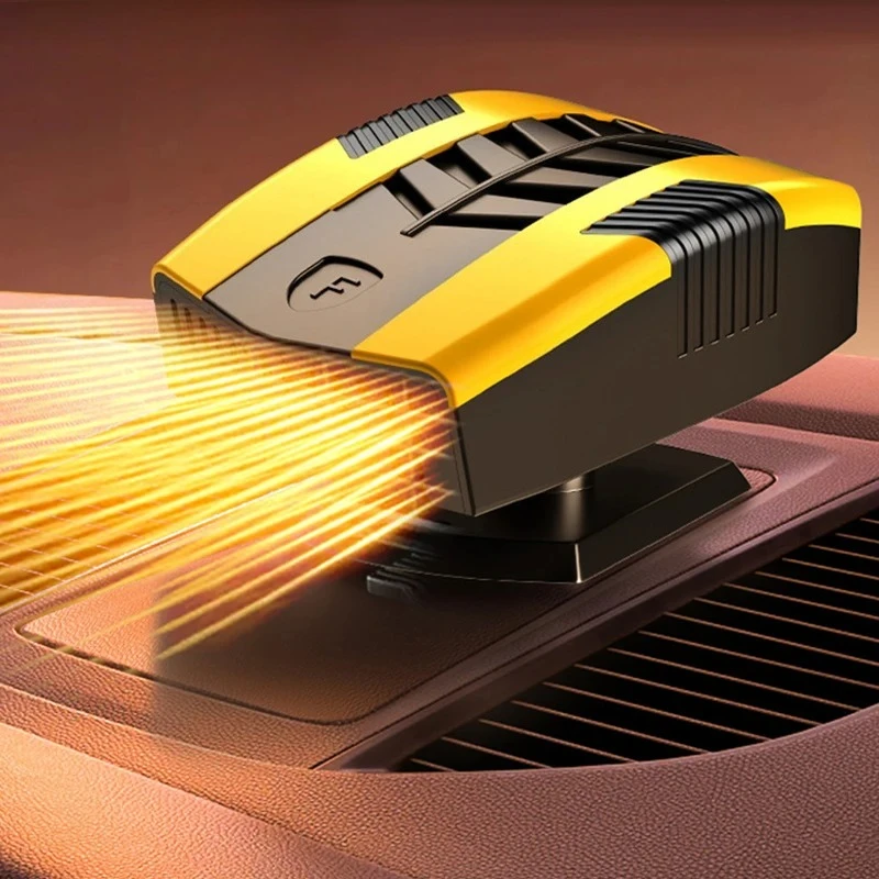 Desempañador y descongelador de parabrisas para calentador de coche de 12 V 360 ° Calentador de desempañamiento de aire automático portátil con ventilador de calefacción/refrigeración giratorio