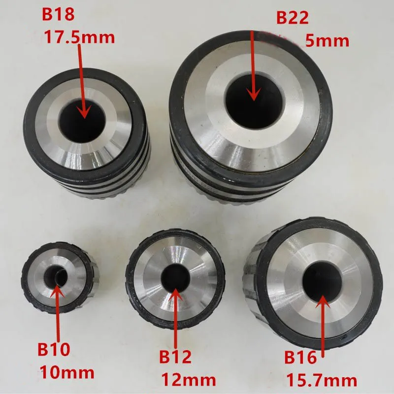 SanOu Drill Chuck Bench Drill Chuck Steel Shell Heavy Duty Three Claw Chuck Taper Drill Chuck B10 B12 B16 B18 B22