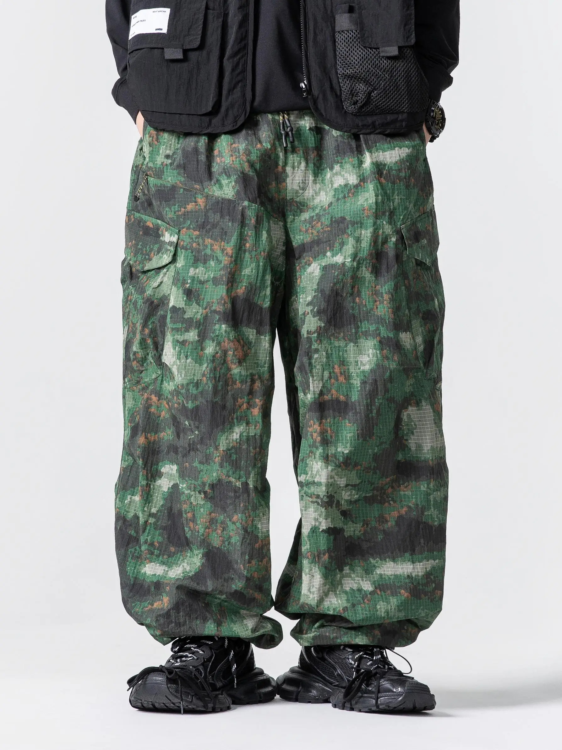 

Bla Armada 2025 American Camouflage Straight Leg Ultra Loose Lightweight Outdoor Functional Paratrooper Pants Casual Workwear