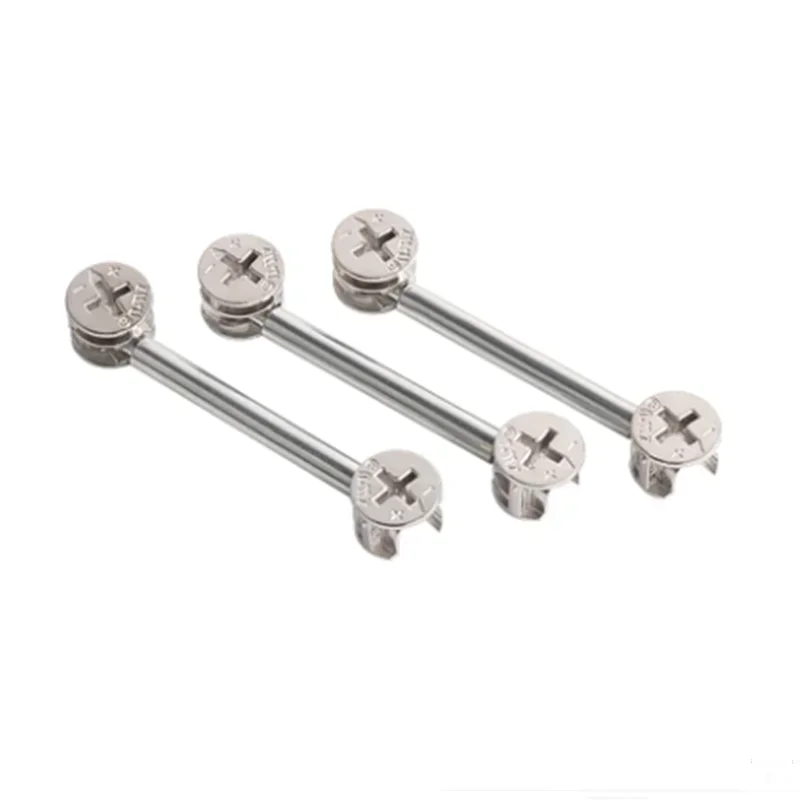 5Set Eccentric Wheel Double-End Connecting Piece Lengthened Screw Wooden Board Combined Connection  Pull Rod 48/54/68/74/84