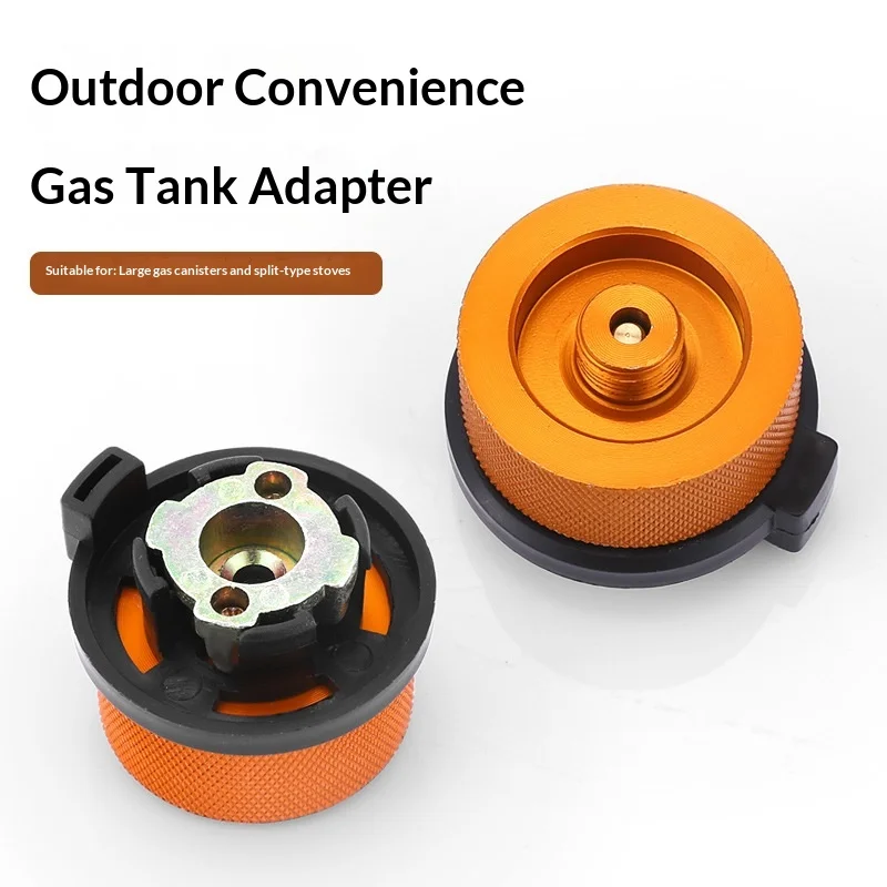 Convertidor de Gas para exteriores, tanque de Gas largo butano, quemador de tanque de Gas plano, convertidor autoblocante de tipo dividido, accesorios de Camping