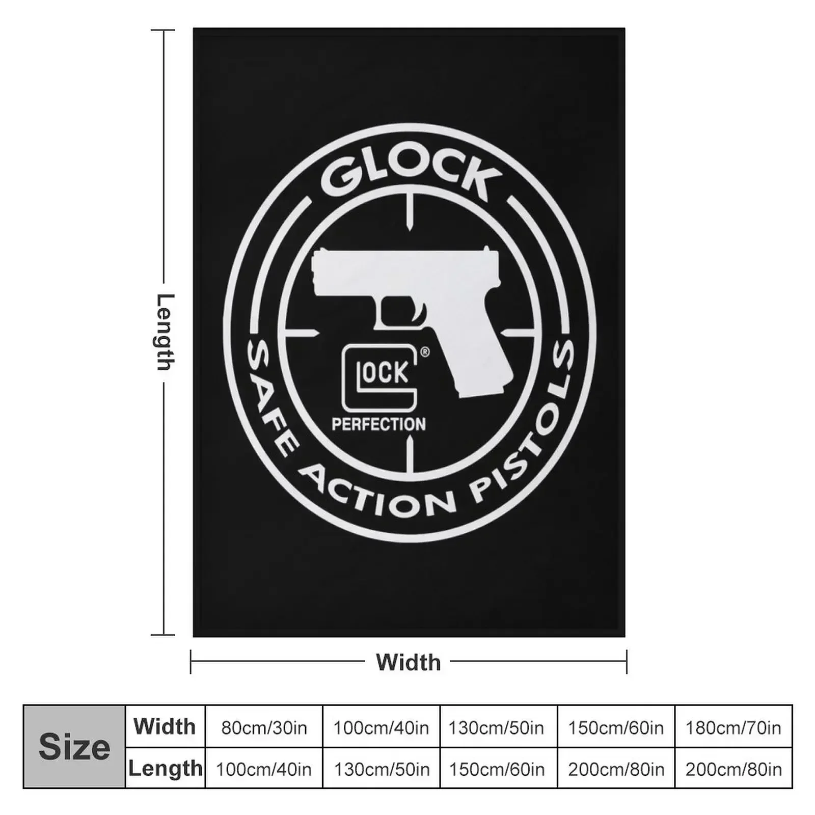 Glock Ges Blanket Soft Throw Blanket for Home Bedroom Bed Sofa Travel Office Solid Cover Blanket Kids 3D Quilt