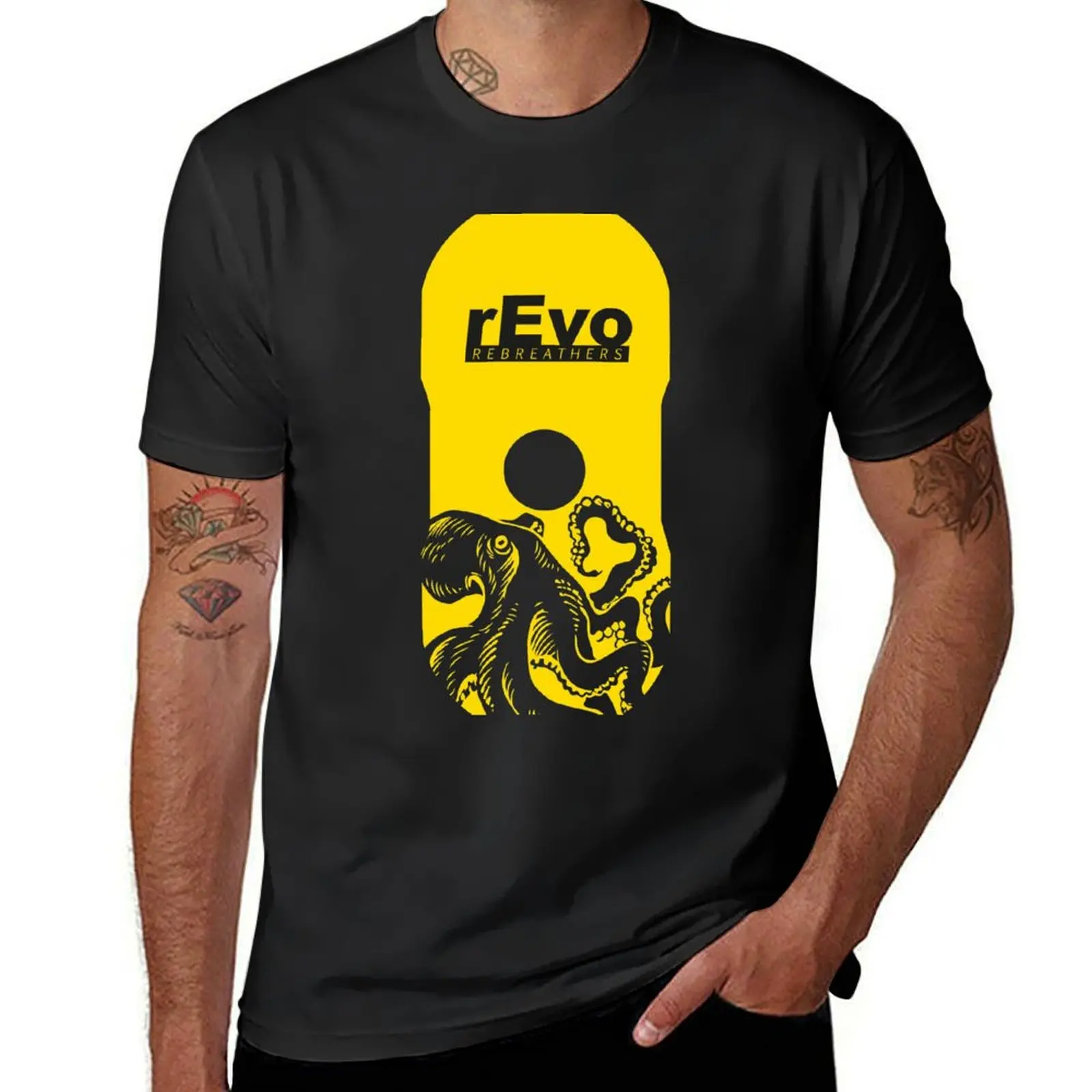 REvo черная/желтая футболка octo аниме аниме вещи большие размеры мужские футболки высшего качества