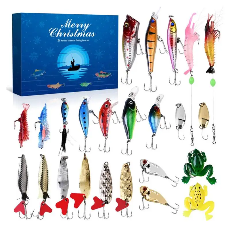 

Christmas Advent Calendar Fishing Countdown, 24 Day Fishing Tackle Advent Calendar For Adult Men Teen Boys, 2024 Surprise Gift