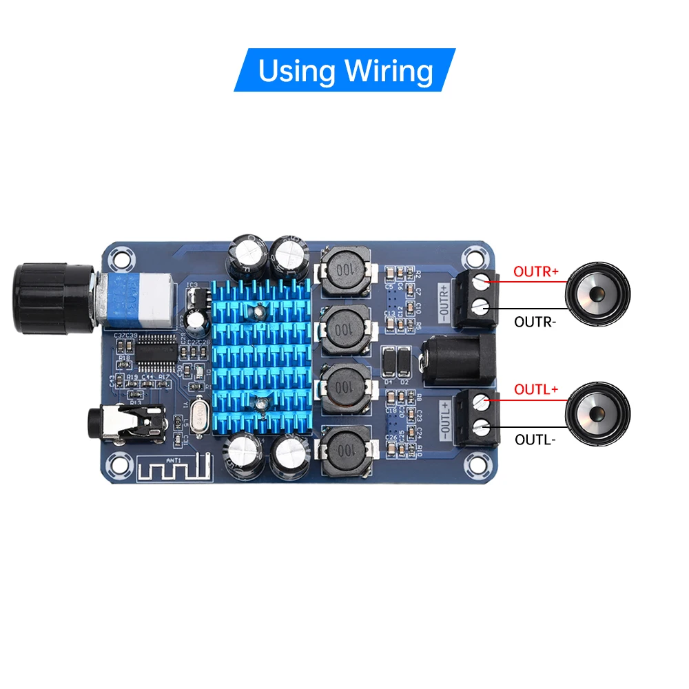 TZT DC 12-24V 50W * 2 XH-A318 TPA3116 D2 Dual Channel Bluetooth Digital Power Audio Amplifier Board Amplifier Board