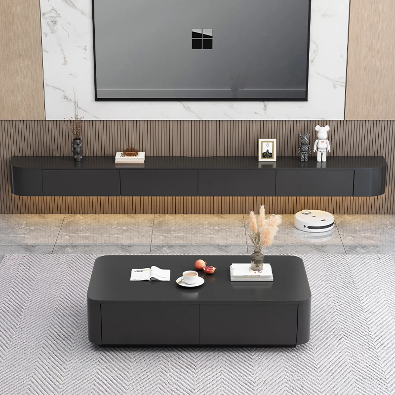 

Modern Drawers Tv Stand Floating Storage Shelf Black Tv Stand Cabinet Design Living Room Muebles De Television Furnitures