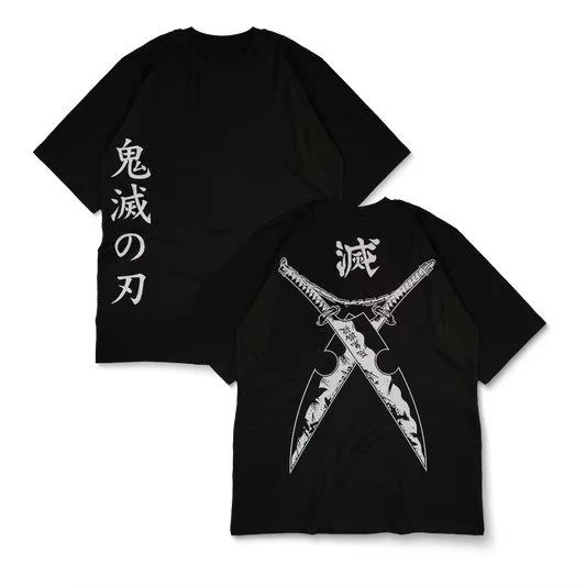 

2026 Summer Demon Slayer Graphic Tee Anime T Shirt Men Women Streetwear cotton Casual Short Sleeve Top Trendy Children's Size