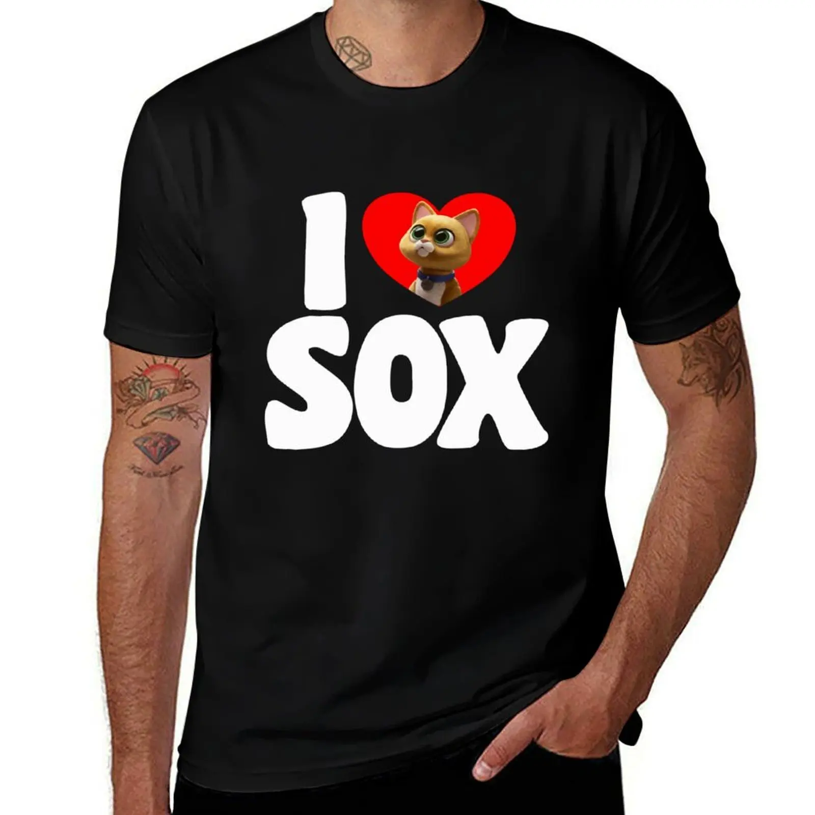 

I Love Sox and Buzz From Lightyear Movie T-Shirt man t shirt cotton t shirt for man 100 percent cotton T-Shirt