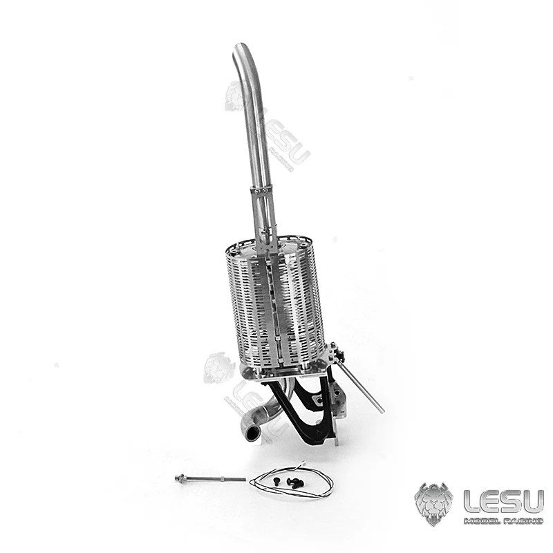 LESU Metal Exhaust Stack Smoking Pipe Chimney For TAMIYA 1/14 RC Tractor Trucks VOLVO Remote Control Cars Toys Model