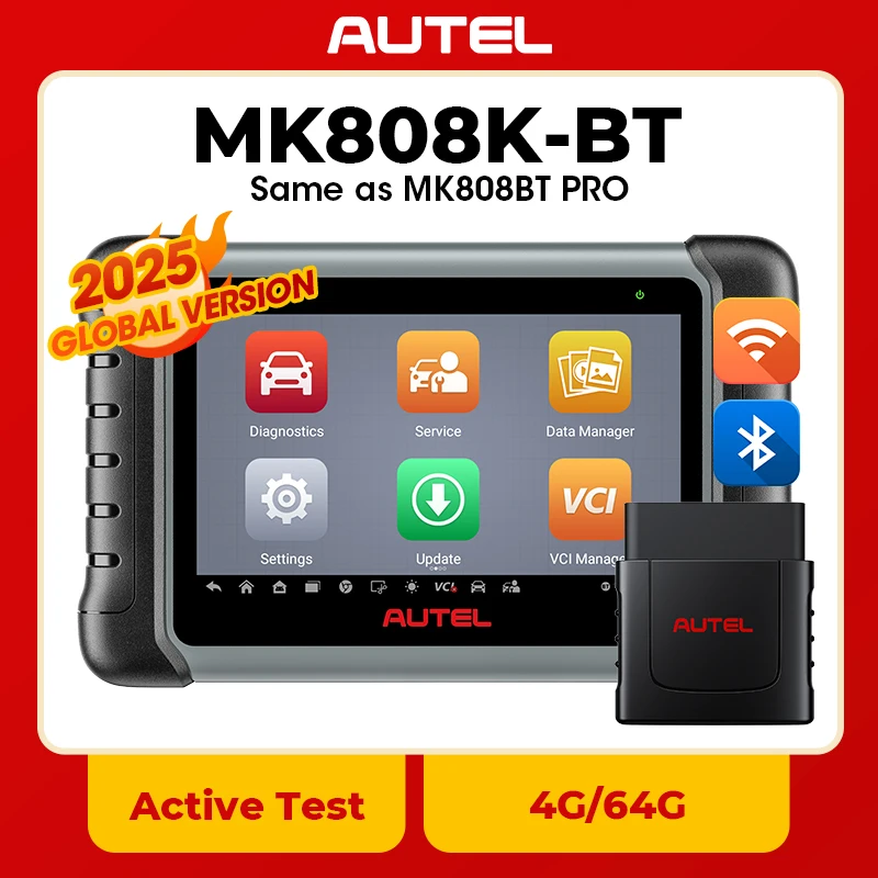 

Autel MaxiCOM MK808K-BT MK808K BT Bluetooth-считыватель кодов Сканер OBD2 такой же, как MK808BT Pro Полностью двунаправленные диагностические инструменты