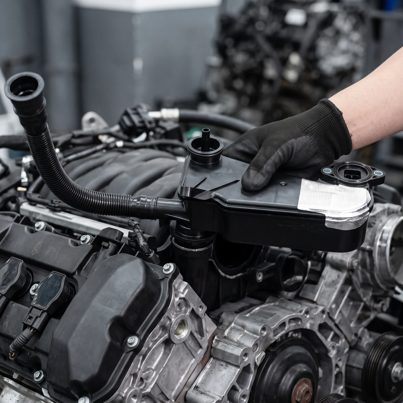 Compression-Ignition Air Separator Assembly Long-Lasting Crankcase Ventilation Separator Molded Reflective for Mechanics