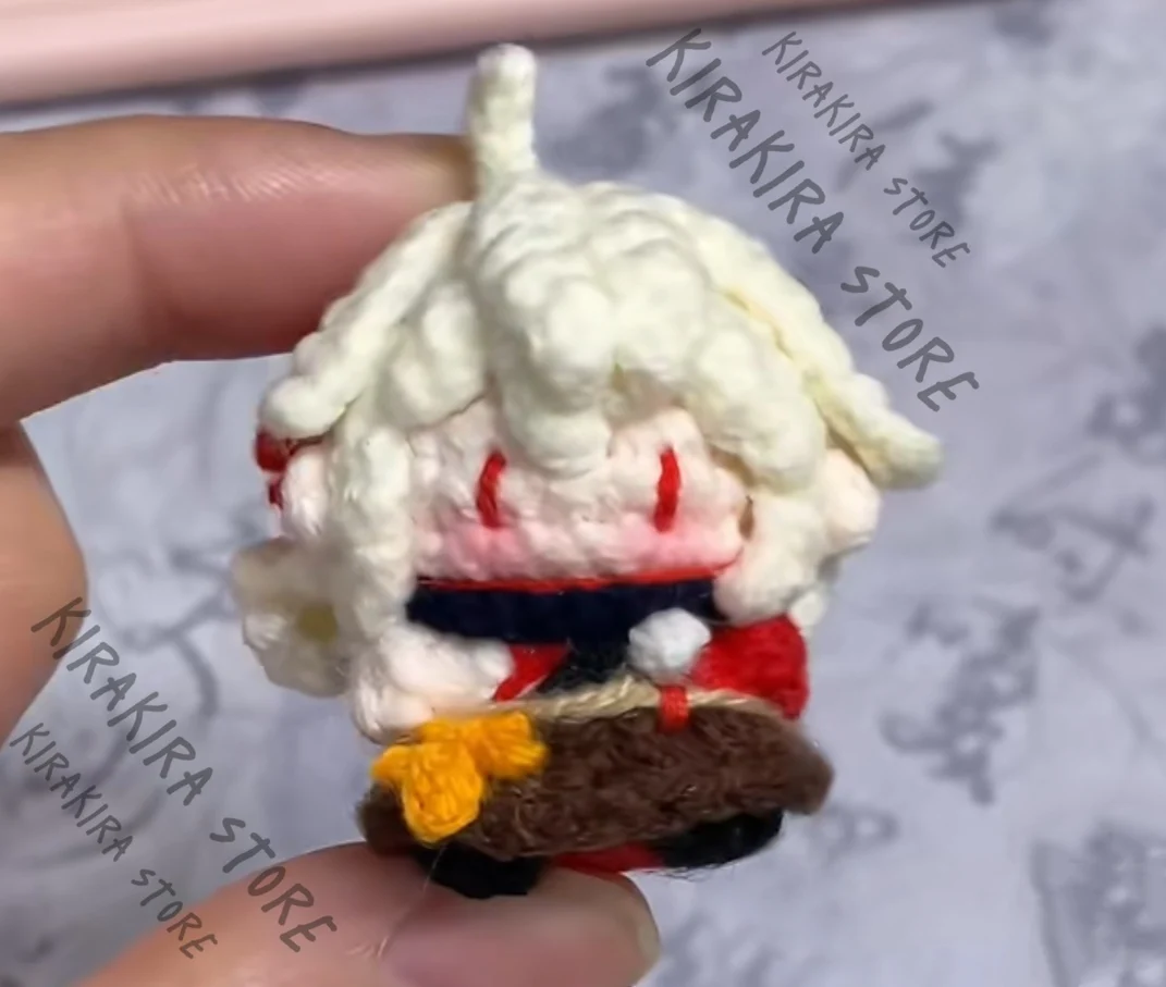 

Genshin Impact Tartaglia Crocheting Figurine Cosplay Cotton Kaedehara Kazuha Anime Handcraft Pendant Maumet Keychain Accessory