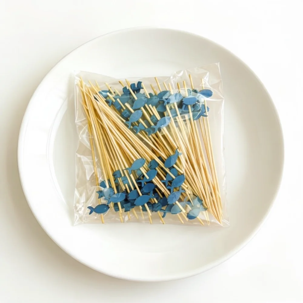 Eco Friendly Bamboo Food Picks For Party Decoration Cartoon Animal Skewers For Dessert Appetizer Buffet Catering Supplies