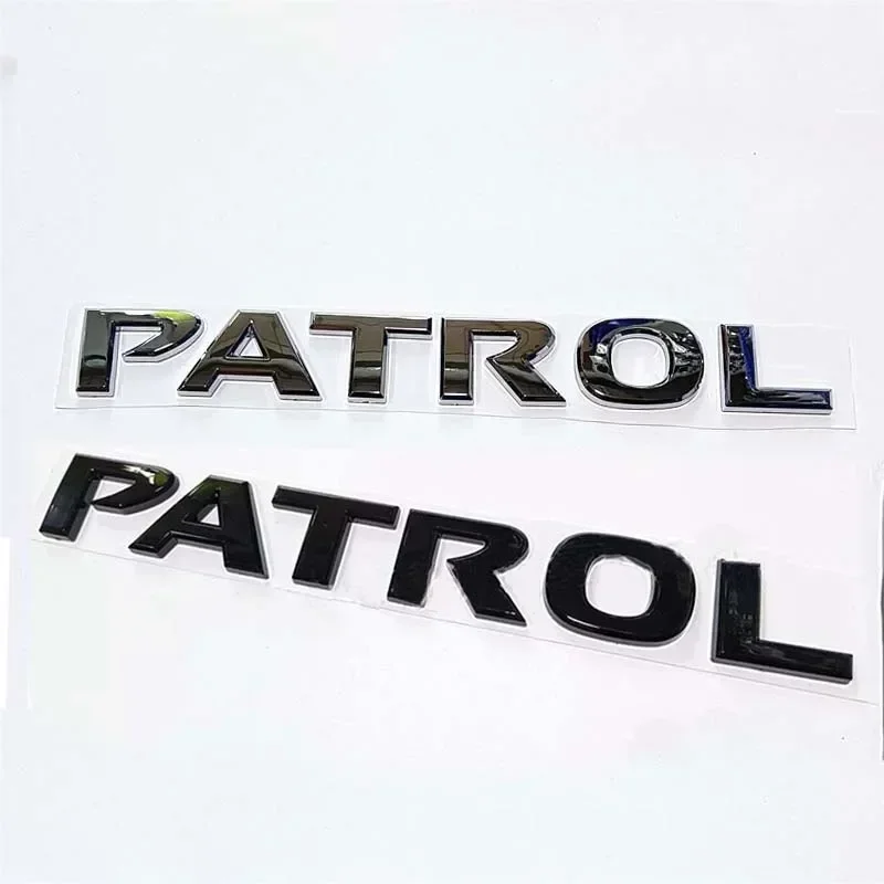 New for Nissan PATROL Badge Exterior Car Front Cover Letter Emblem Modification Sticker Rear Trunk Decal Auto Accessories