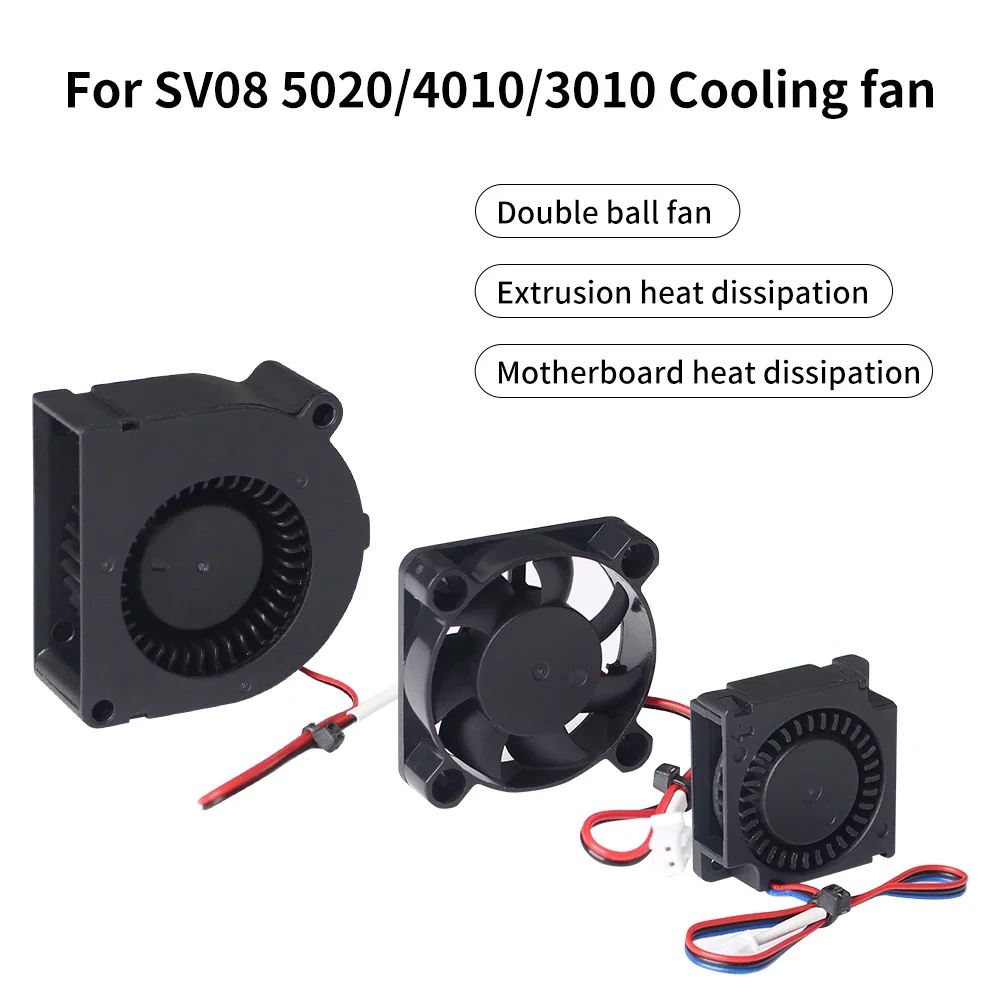 

Для SV08 5020/4010/3010 двойной шариковый вентилятор, вентилятор быстрого охлаждения и бесшумный вентилятор для 3D-принтера SV08