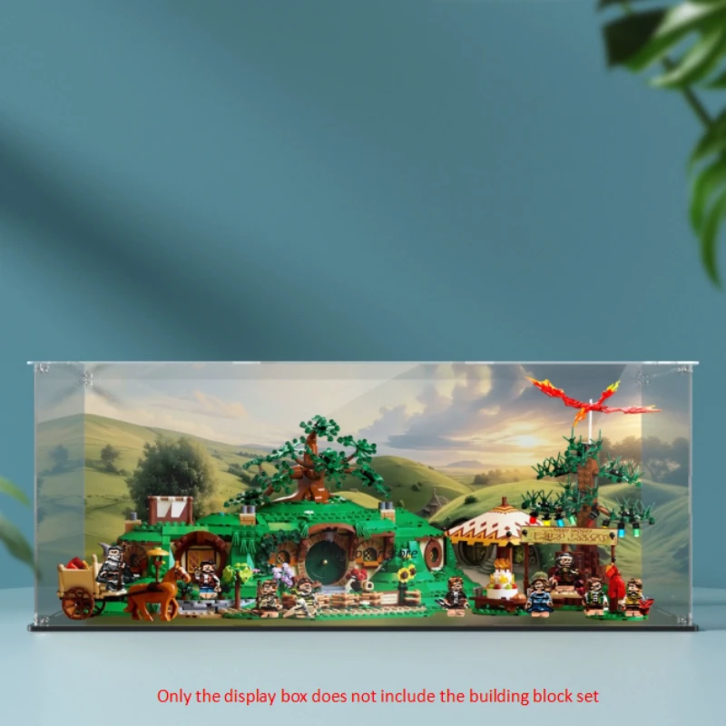 

Luxury Acrylic display box for 10354 Building block set displaycase for The Shire bricks dustproof clear showcase Hot sale