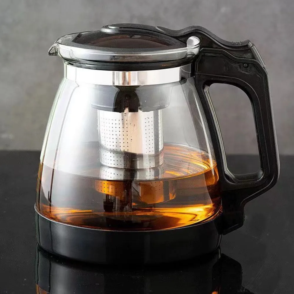 1000/2000 ML Glass Teapot with Filter Removable Tea-Water Separator Pot Large Capacity Heat Resistant Kung Fu Teaware Office