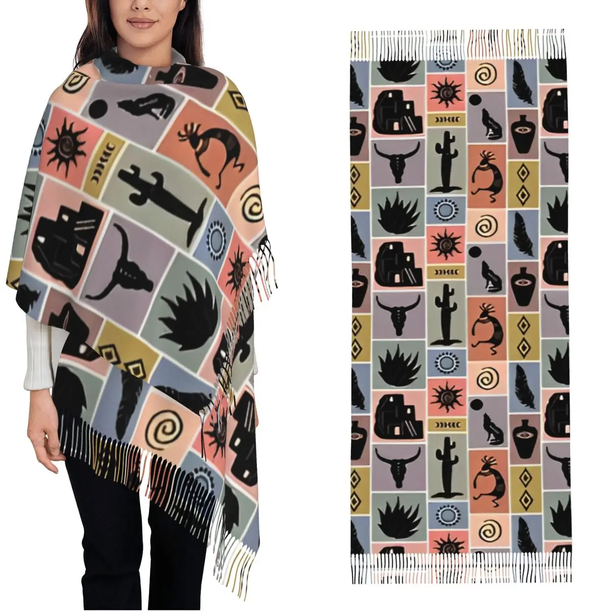 southwestern-padrao-tribal-pena-kokopelli-cachecol-outono-inverno-pashmina-xale-envoltorio-africano-tribal-grande-xale-cachecol-uso-diario