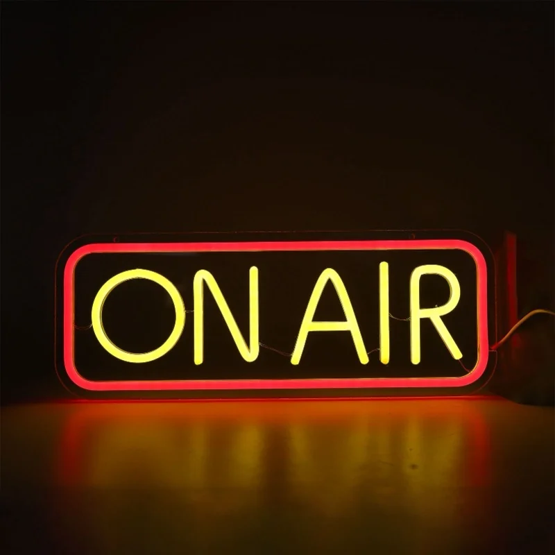ON AIR Neon Sign USB Powered Neon Night Light For Live Streaming Recording Game Room Bar Studio Decoration