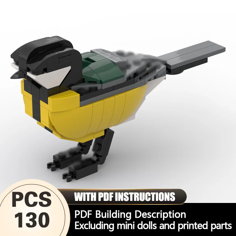 

Creators Animal Series Model MOC Building Bricks Great Tit Modular Technology Gifts Holiday Assemble Children Toys Suit