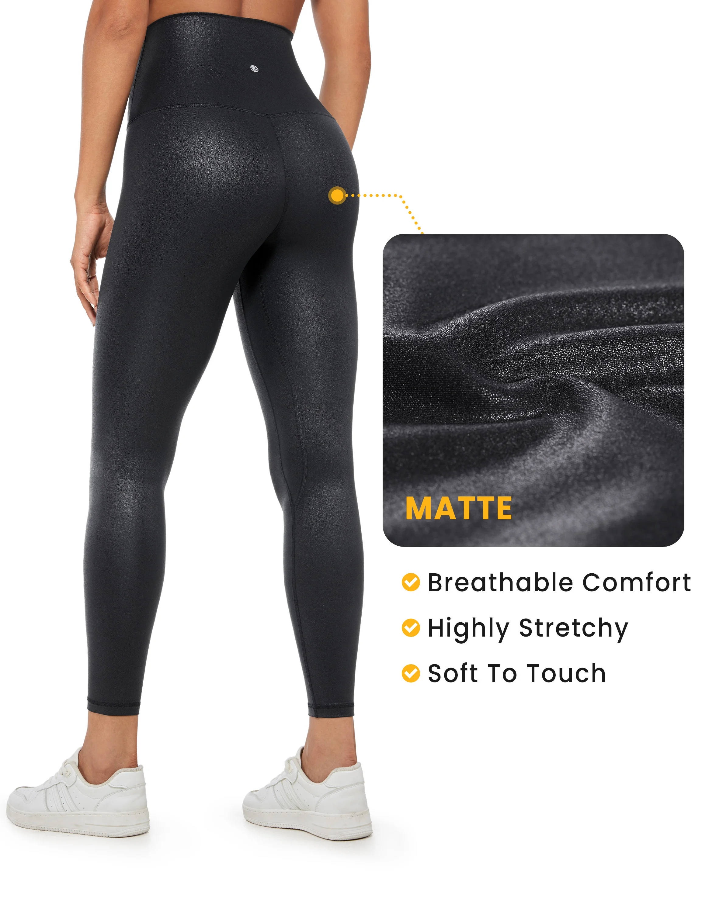 SYROKAN Super High Waisted Butterluxe Yoga Pants 25 Inches - Buttery Soft Workout Leggings for Women Over