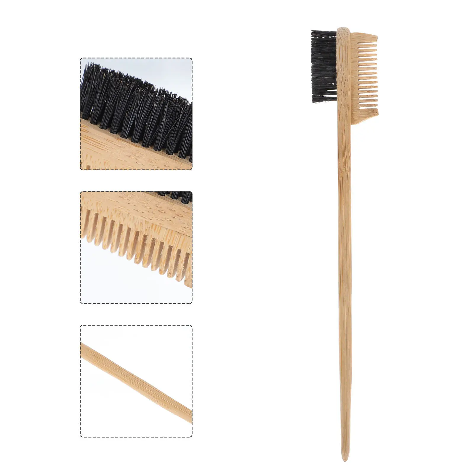 1Pcs Hair Dye Highlighting Brush Bamboo Eyebrow Eyelash Comb Multifunctional Precision Makeup Brush Eyebrow Grooming Tool