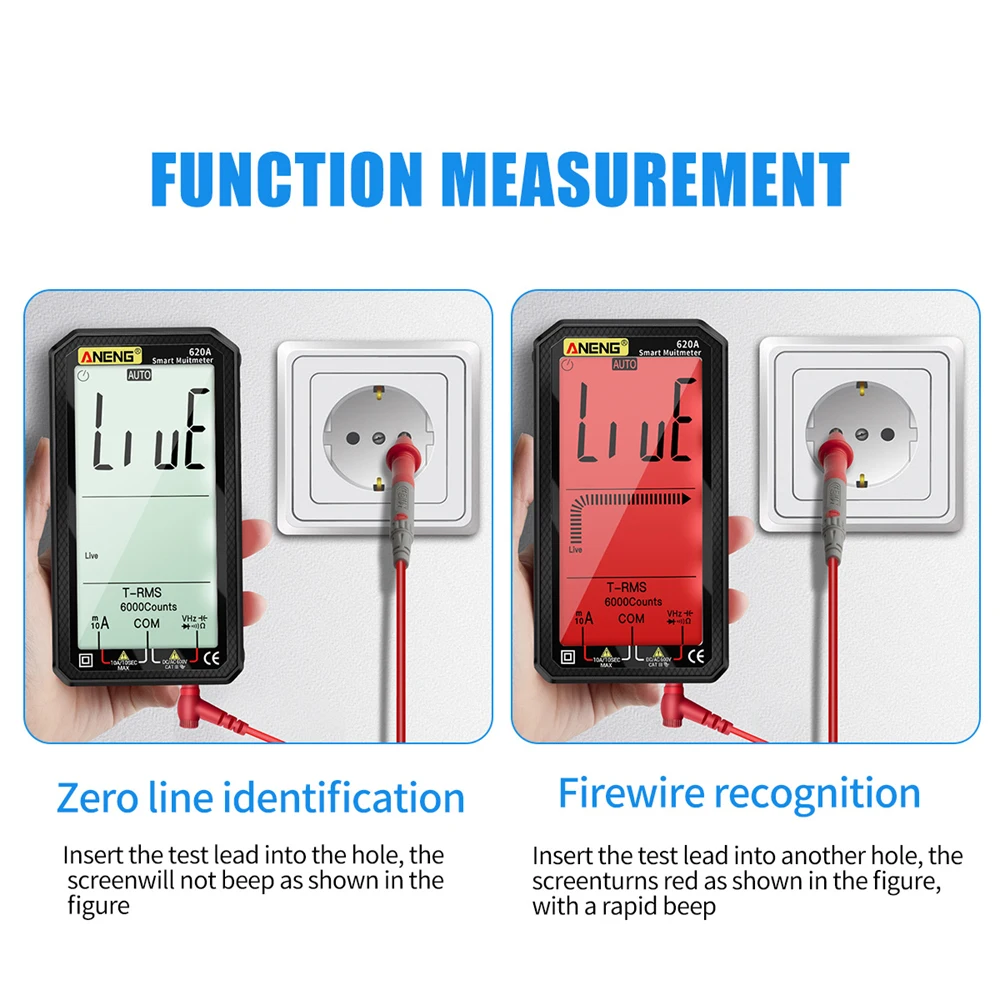 Smart Digital Multimeter Professional Automotive Tester Ohm Voltage Tester Meter Multimetro LCD Backlight Portable AC/DC Ammeter