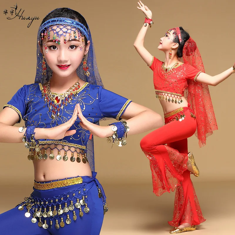 

8pcs Kids Belly Dance Costumes Oriental Dance Costumes Bellydance Set Girls Egyptian Bollywood Kids Belly Dancing Clothing