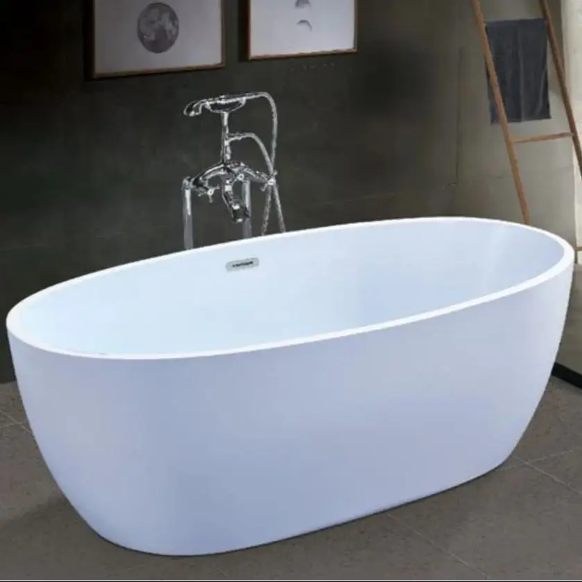 

Luxury Indoor Deep Soaking Acrylic Bath Tub Large Bathroom Shower Free Standing Oversize Bathtubs for Adults