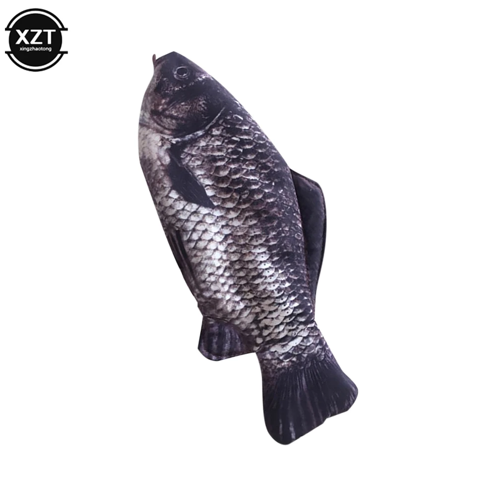 حقيبة أقلام رصاص، حقيبة أقلام سمك الشبوط، حقيبة مكياج على شكل سمكة واقعية، مقلمة مع سحاب للعودة إلى المدرسة، حقيبة أقلام رصاص