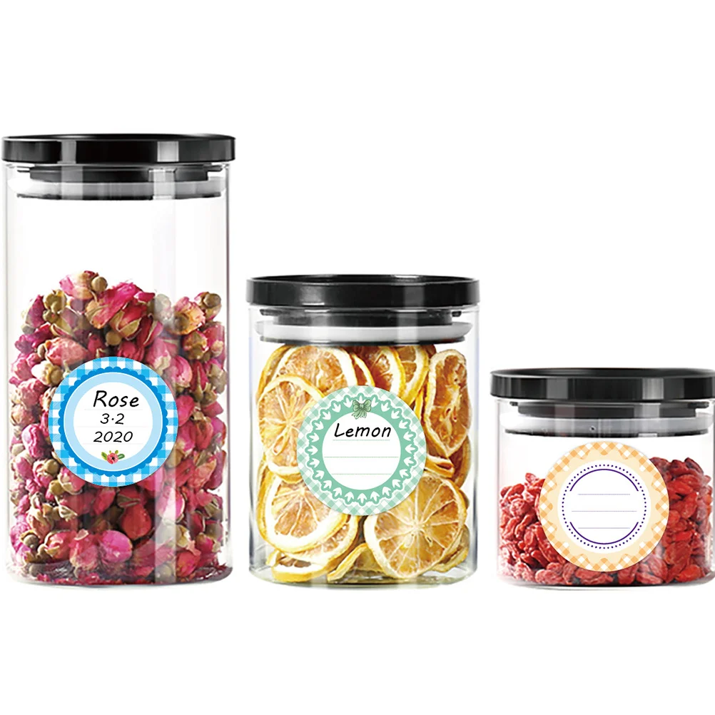 สติกเกอร์ติดกระป๋องทรงกลม 10 ชิ้น สติกเกอร์กันน้ำหลากสีสำหรับปิดผนึกขวดโหล ผนัง หน้าต่าง ใช้สำหรับติดฉลากกระป๋อง