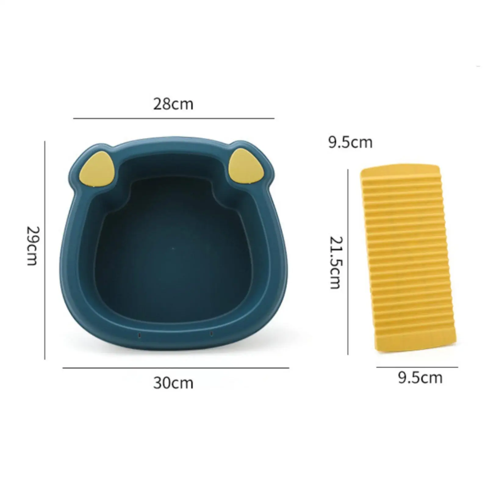 Washboard Wash Basin Thickened Material Laundry Sink with Washboard Versatile Hand Wash Laundry Tub for Students, Infants,