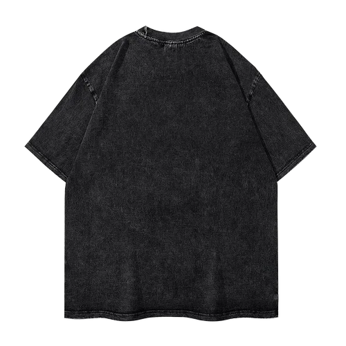 Imagen 2 del producto Camiseta con póster de Godzillaed de película blanca y negra de media cara, ropa de calle de playa, camisetas informales novedosas, camisetas de diseño de manga corta