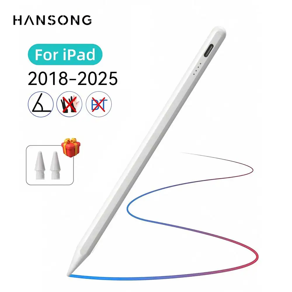 For Apple Pencil Palm Rejection Power Display for iPad 2018-2025 Pro Air for IPad A16 11th 10th Stylus Magnetic Adsorption Penci