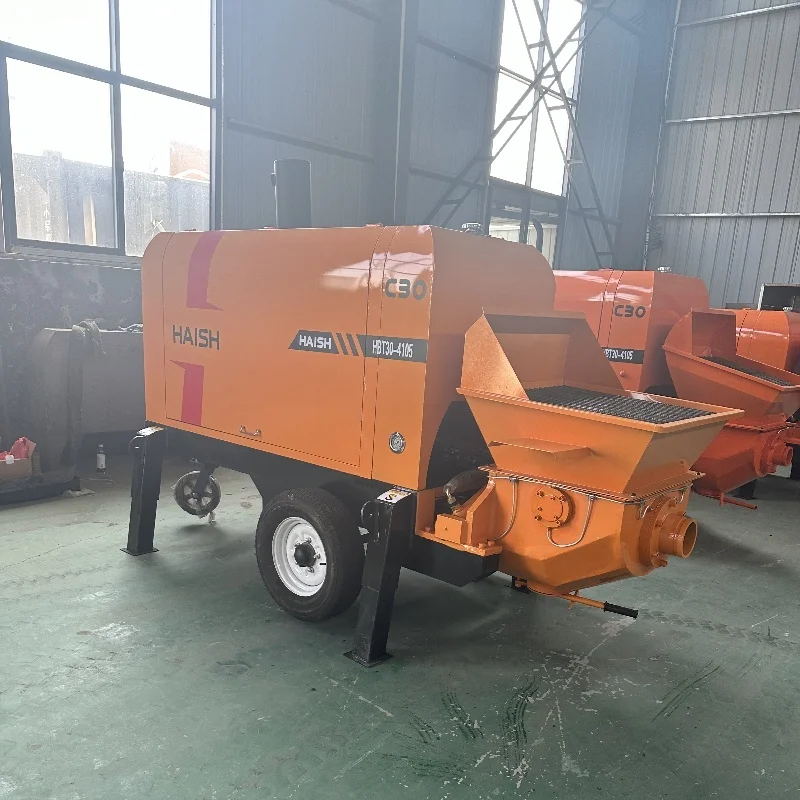 

Мини-бетононасос Model 30 для заливки цементного раствора, настраиваемый, дизельный, для строительных работ