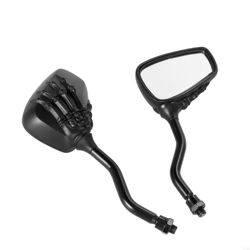 M76E Upgrades Paar Totenkopf-Klauen-Motorradspiegel mit kratzfester Linse und universellem 8-mm- bis 10-mm-Gewinde für sicheres – Detail 10